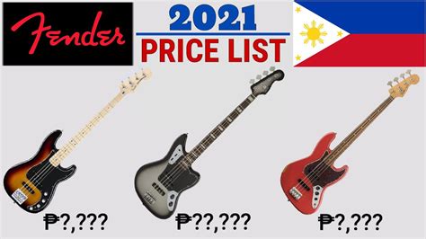 fender bass price list.